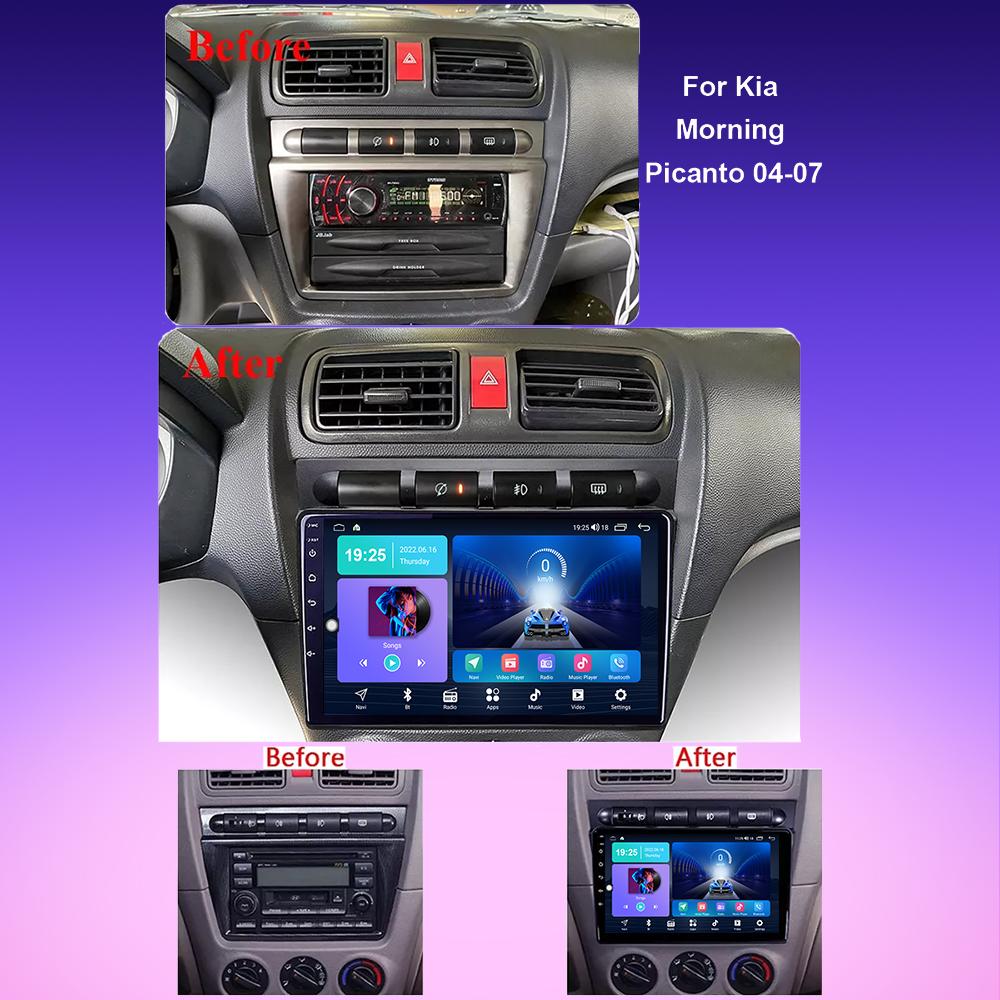 2 DIN Android Carplay Car Radio For KIA Morning Picanto 2004-2007 Multimedia Player Head Unit Stereo GPS Navigation BT WIFI 4+64GB