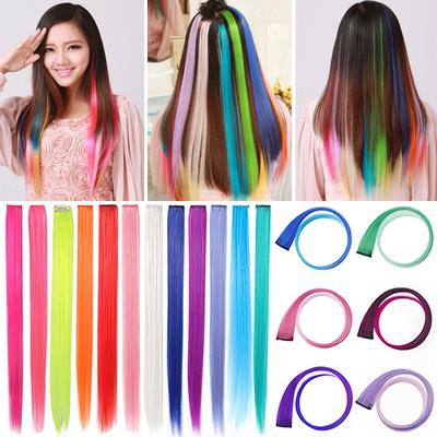 Fashion Women Multi-colors Synthetic Straight Hair Extensions Hair Pieces Accessories