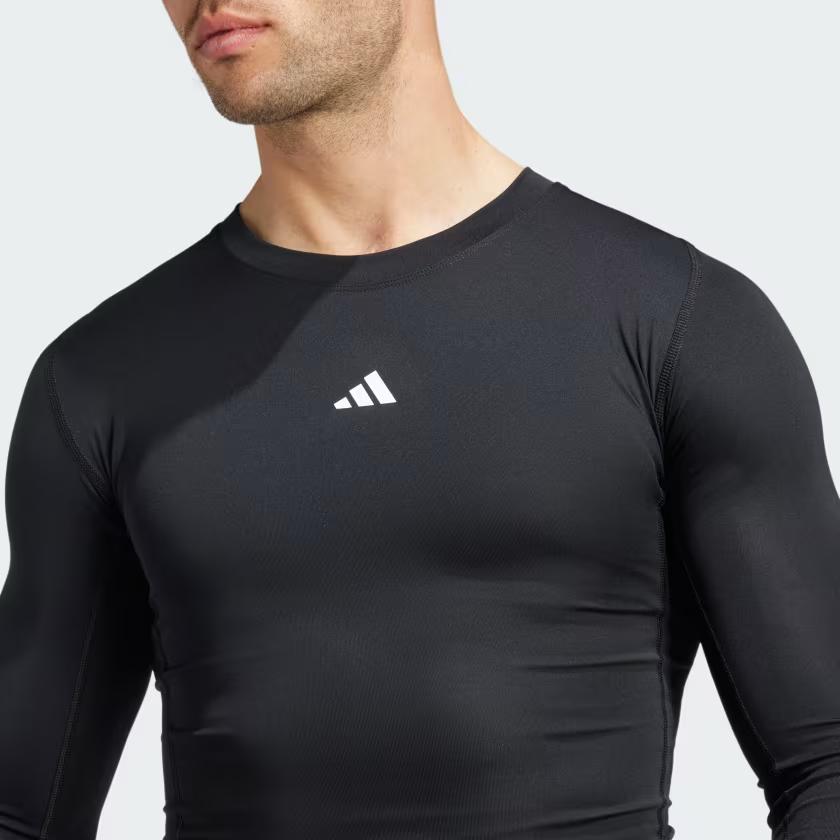New Adidas Free Shipping With AdiClub Techfit Compression Training Long Sleeve Tee JE6702