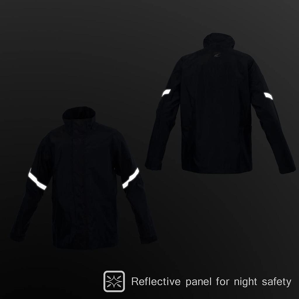 Komine RK-5433 Standard Motorcycle Rainwear, Navy, Size L