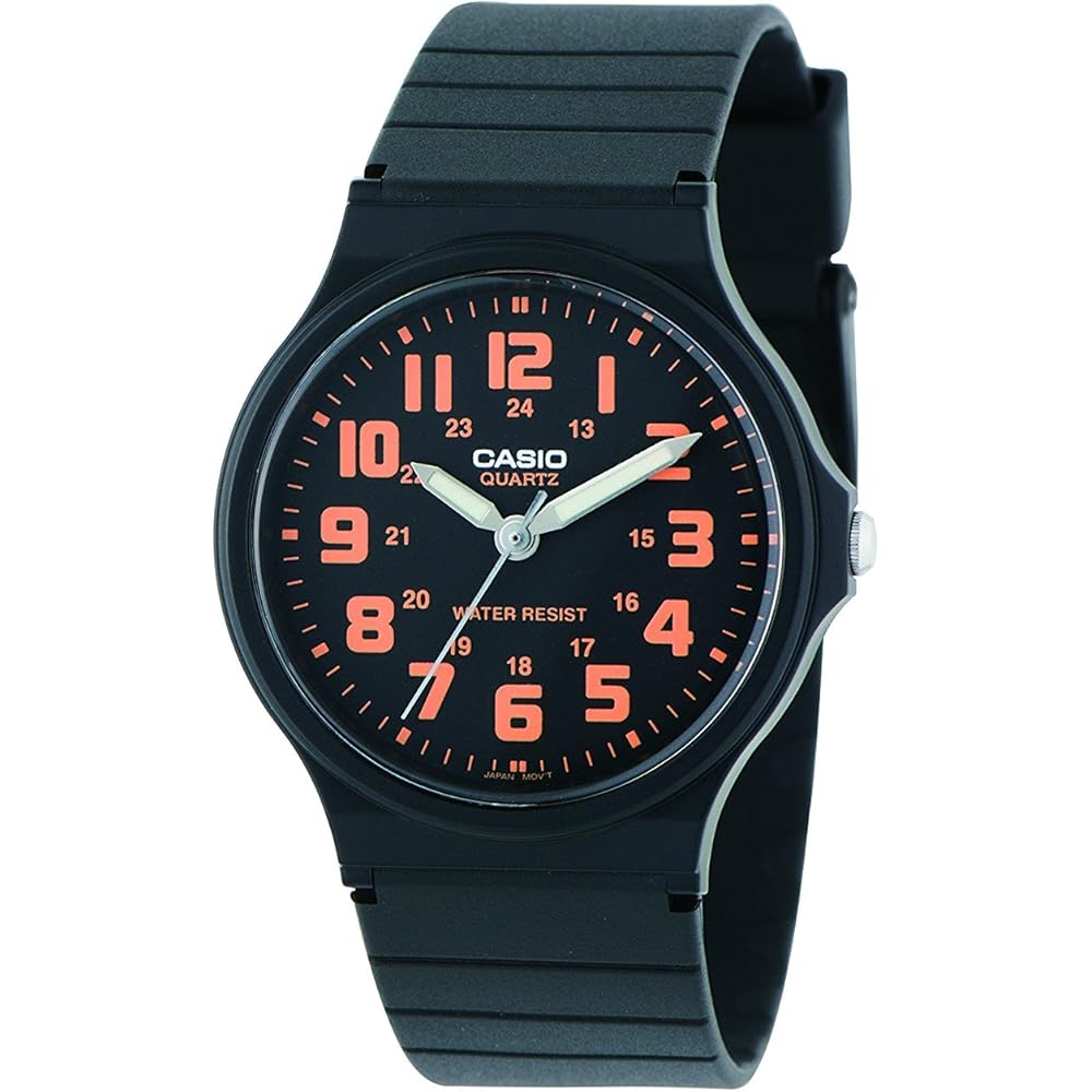 [Casio]Мужские кварцевые часы Casio MQ-71-4B Черно-оранжевые [Параллельный импорт].