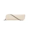 YONBEN Slim Lightweight Cotton Canvas Pencil Case Beige Small Compact Stationery Pen Pouch 7.87 x 0.78 2.55 in