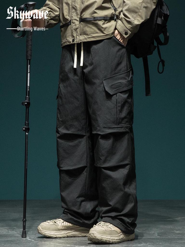 Men's Loose Plus Size Outdoor Waterproof Ski Pants - Winter Warm 90% Duck Down, Cold-Resistant, Thick Cargo Style