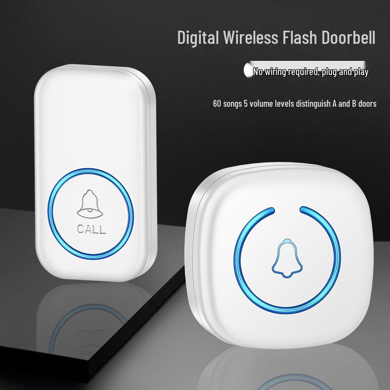 Wireless Smart Doorbell & Chime with Long-Range Remote for Home & Elderly Use