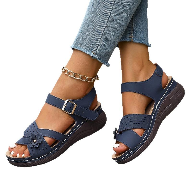 New Style Women's Shoes - Platform Heels, Large Size, Single Strap, Retro Style Sandals