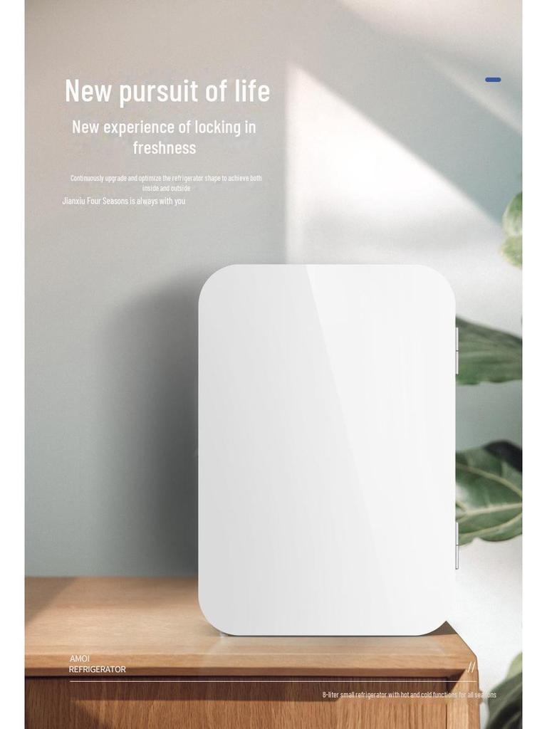 Mini-réfrigérateur double usage Amoi 8L: Compact et portable pour les dortoirs, les voitures et les maisons