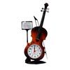 Retro Vintage Alarm Clock Office Supplies Home Decor Handmade Crafts Violin Model Ancient Desk Time Clock Personalized