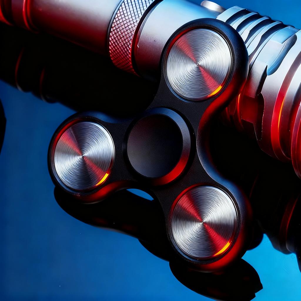 Fingertip Gyro Leaker Aluminum Alloy Finger Gyro Stainless Steel Big Three Magical Decompression Spinning Toy