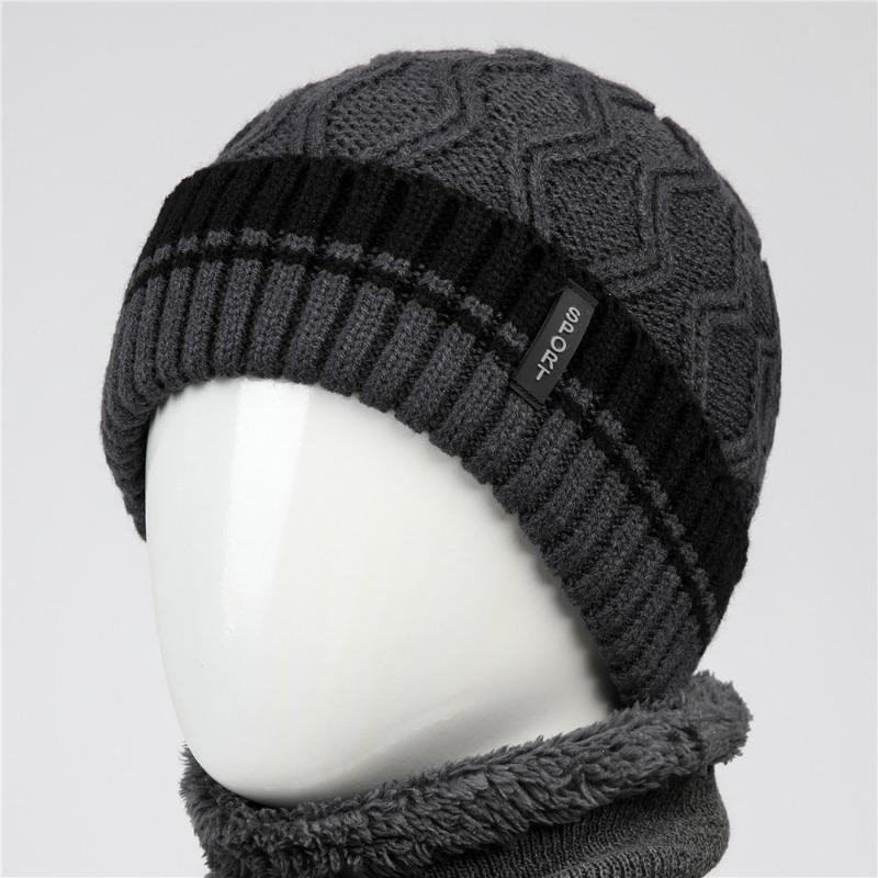 Autumn and winter hats men's knitted old hats grandpa wool to keep warm winter ear protectors thickened hats