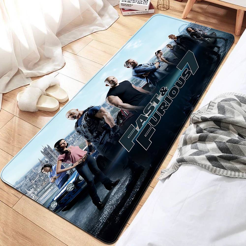 

Movie F-Fast Cool Furious Floor Mat INS Style Soft Bedroom Floor House Laundry Room Mat Anti-skid Household Carpets 40cm x 60cm