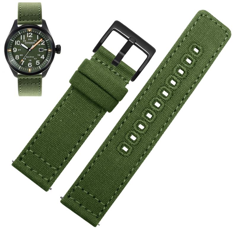 Watchband Quick Release Canvas Watch Strap 18mm 20mm 22mm Nylon Watchbands Replacement Bracelet Wrist Band Watch Accessories