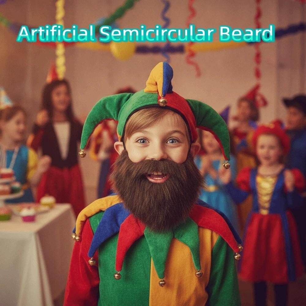 Simulated Role-Playing Full Beard with Elastic Strap Fake Facial Hair Adults