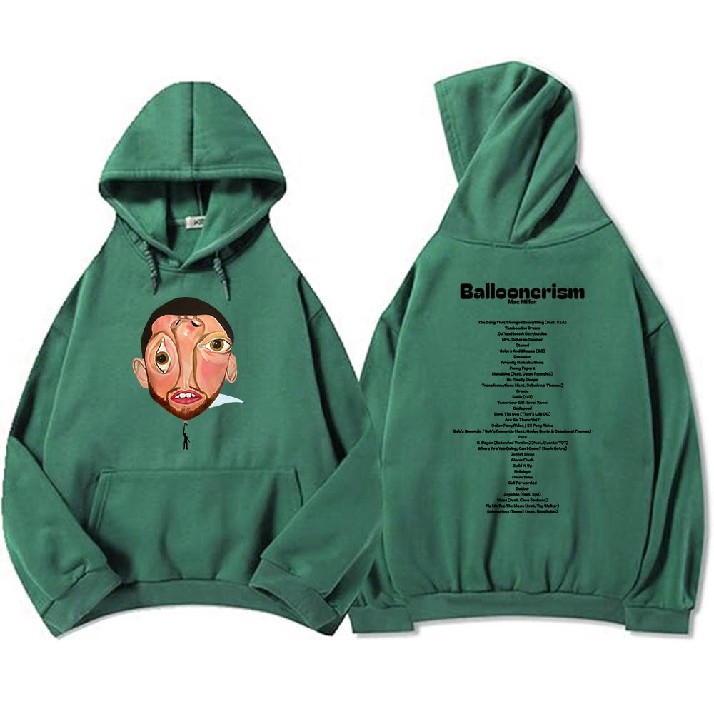 

Альбом Balloonerism Толстовки Macc Miller Печать Толстовки Sudaderas Hombre С капюшоном Мужские Женские Удобные Пуловеры 3XL