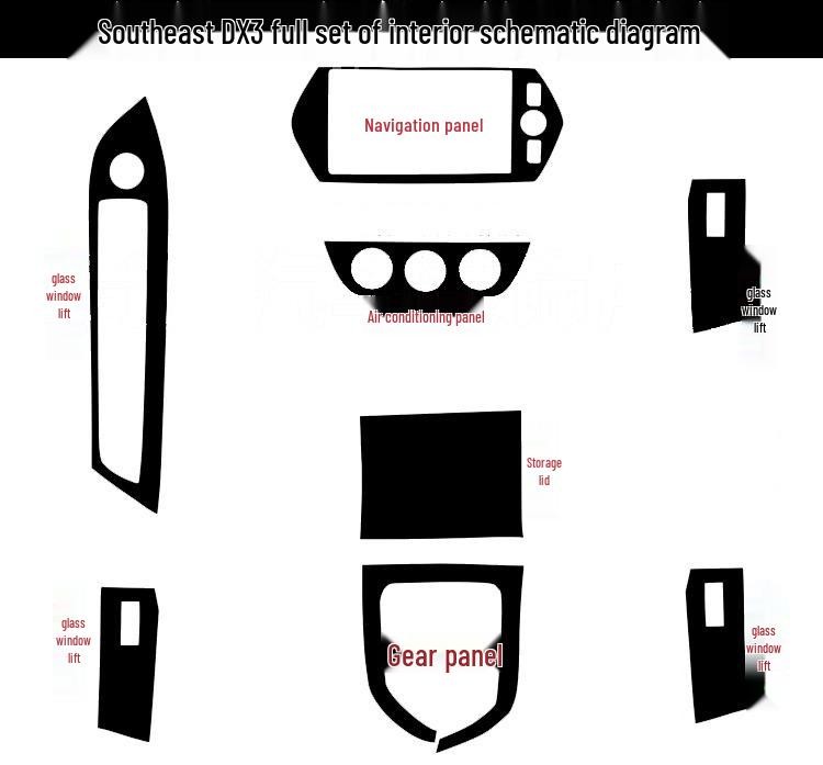 Southeast DX3 Interior Carbon Fiber Gear Shift Decal