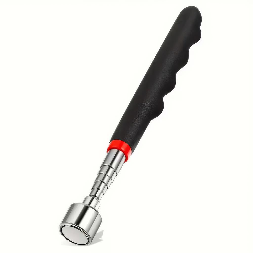 1 Piece of Magnet Picking Tool Orange, Anti Slip Grip, Extendable Handle, Suitable for Car Maintenance and Metal Recycling
