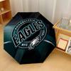 Philadelphia Eagles Print Auto 8?Ribs Folding Umbrella Wind Resistant Lightweight Automatic Umbrella For Daily Travel