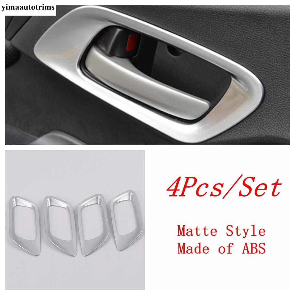 

Inner Door Handle Bowl Protector Frame Decoration Cover Trim Carbon Fiber Interior Accessories For Honda FIT JAZZ 2014 - Matte Style