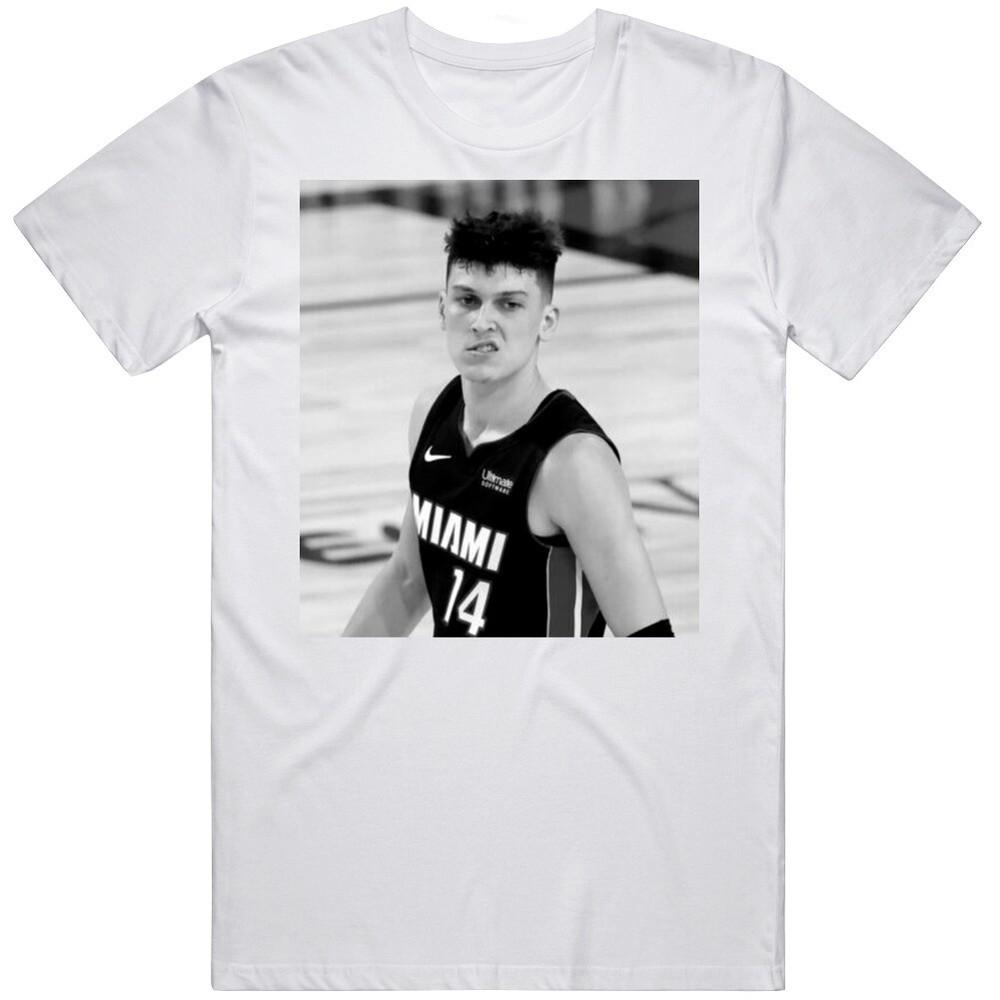 Tyler Herro Mean Mug Miami Basketball Fan T Shirt Unisex T-Shirt S