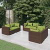 Day and Night - Day and Night Garden Furniture Set 6 Pieces and Brown Synthetic Rattan Cushions