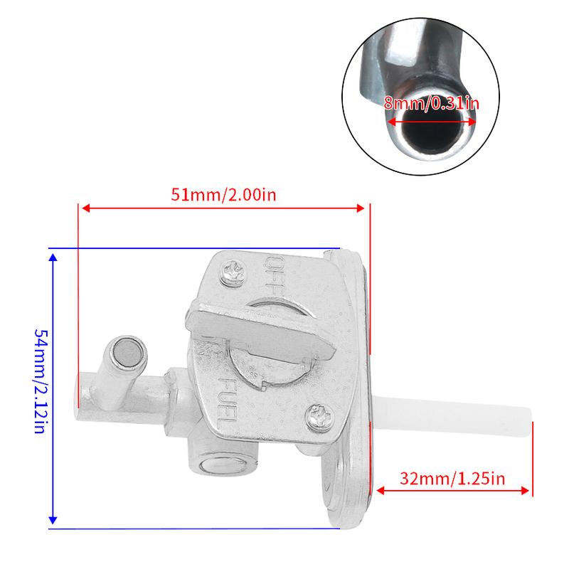 Motorcycle Accessories Gas Fuel Petcock Tap Valve Switch Pump For Kawasaki KX125 KX250 1992-1998 OEM:51023-1182 51023-1334 Parts