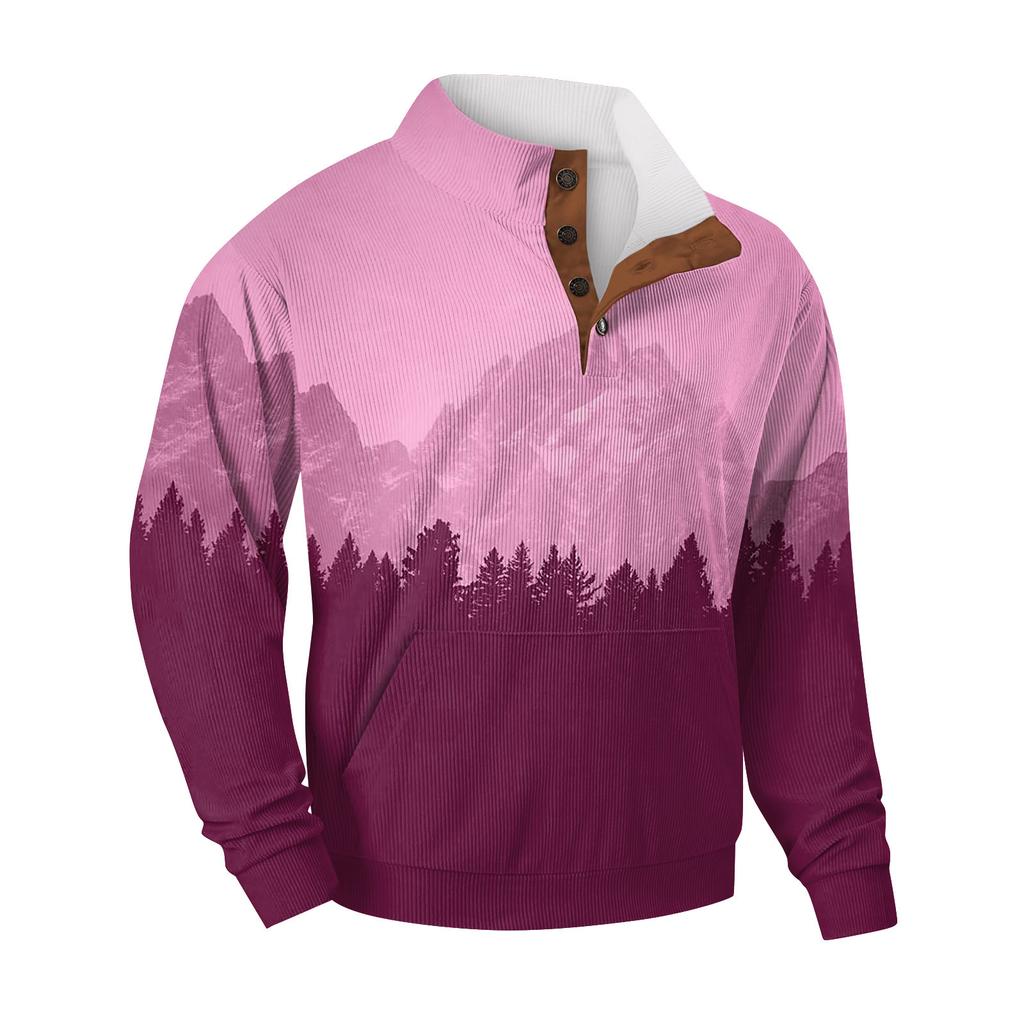 Lässiges Retro-Sweatshirt mit Farbverlauf für Herren