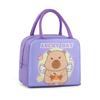 Oxford Cloth Capybara Lunch Bag 8 Colors Aluminum Film Lining Thickened Thermal Insulation Bag Cartoon Pattern Capybara Ice Pack