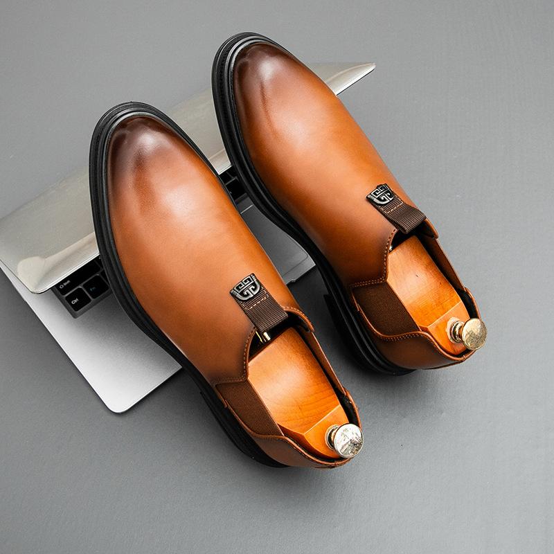 

2025 new simple foreign trade large size foot small leather shoes men s trend casual 46 large size trend 46