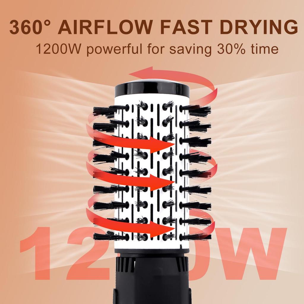 Cross-border Multi-functional Electric Hair Styler: Hot Air Dryer, Curl, Straighten & Blow Comb Set