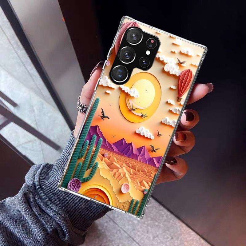 Natural Trees in Mountain Ranges Phone Case For Samsung Galaxy S26 S25 Edge S24 S23 Ultra S22 Plus S21 S20 FE Soft TPU Back Cove