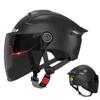 Dual Lens Electric Motorcycle Helmet for Men & Women - 3C Certified, Sun Protection, Half Helmet for Electric Scooters