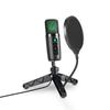 JIY USB RGB Condenser Microphone with Noise Reduction for Live Singing, E-sports, and Recording