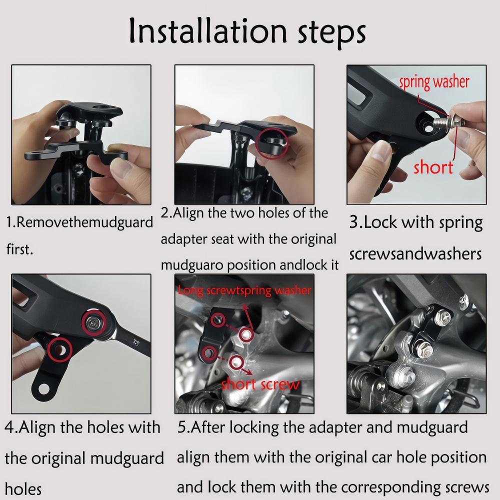 Rear Fender Move up bracket Adapter for Yamaha Cygnus X XR 125/155 7th Gen Rear Mudguard Up Mount Kit