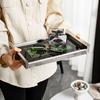 Modern Stainless Steel & Acrylic Aromatherapy Tray, Luxury Desktop Storage Organizer, High-End Decorative Ornament for Home