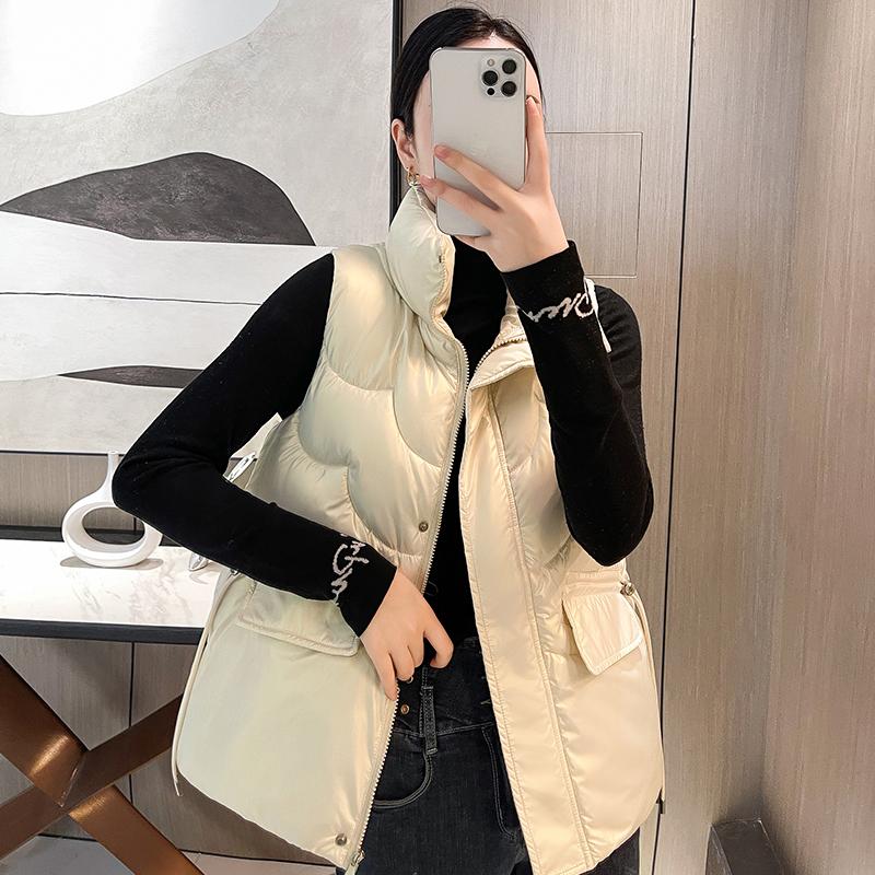 Damska luźna i modna kamizelka casualowa na jesień i zimę