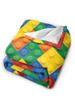 Warm Soft Flannel Blanket for Kids  Travel Throw for Bed Couch Sofa  Childrens Diagonal Design Blanket  Bricks Blocks Pattern Be