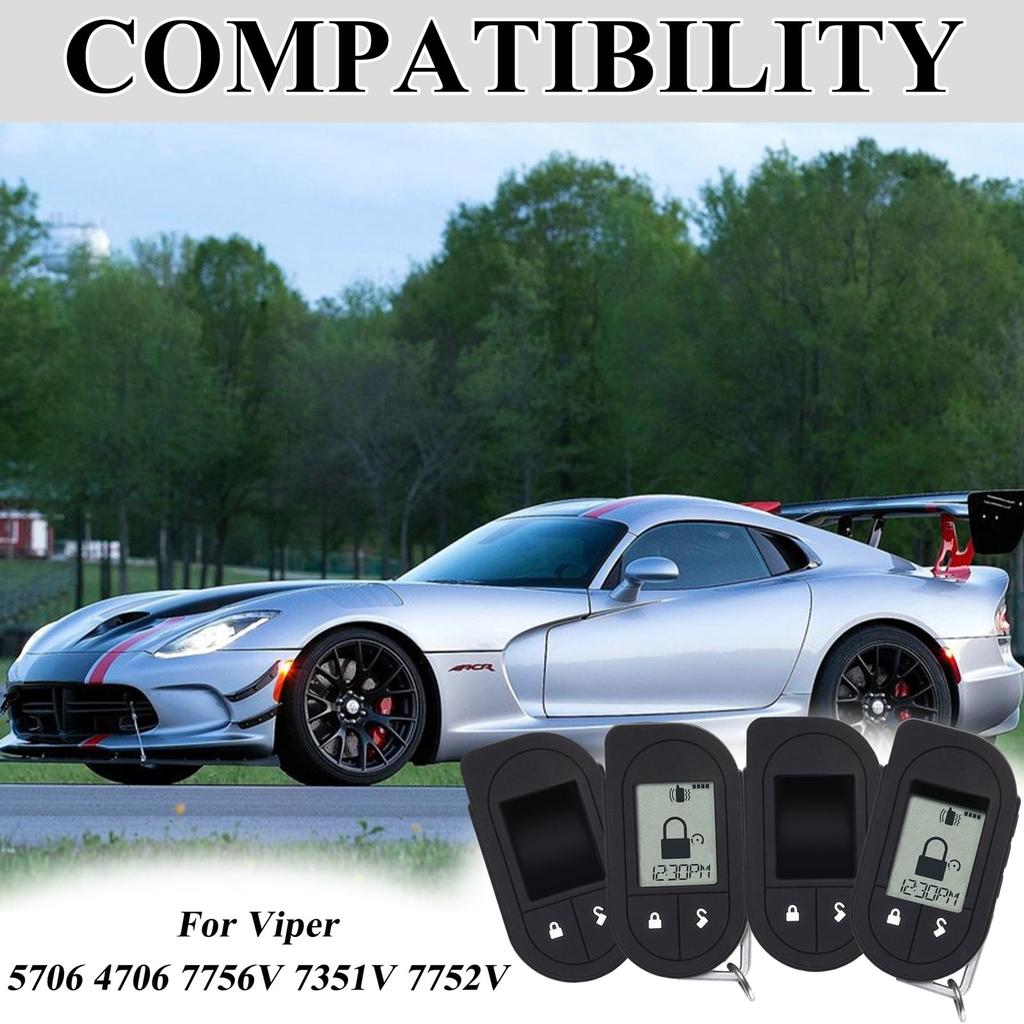 Viper Remote Start Case Soft Silicone Protective Cover Key Fob Case Shell with Button