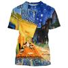 Van Gogh Ölgemälde 3D Druck T-Shirt Herren Damen Neu Kurzarm T-Shirts Oversized Harajuku Streetwear Kinder T-Shirts Oberteile Kleidung