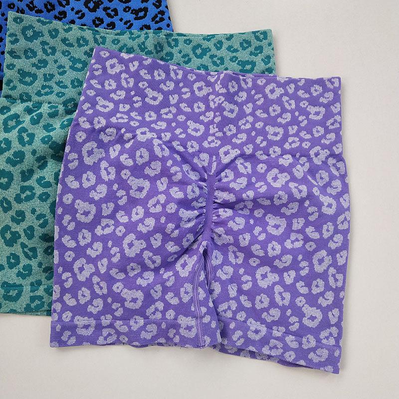 Women's High Waist Leopard Print Quick-Dry Yoga Pants - Slimming, Peach Booty Style