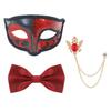 Couple Masquerade Masks Set Venetian Style Half Face Mask for Men Women Prince Gold Powder Painted Mask Princess Lace Mask