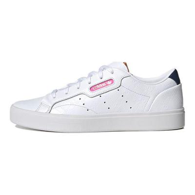 Eleganckie Monogram Trefoil z Wytłoczeniem Damskie Sneakersy Białe Chmurnobiałe Granatowe FY6669