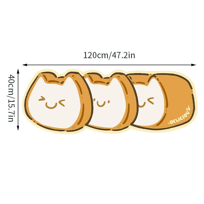 Bread Printed Kitchen Carpet Non-slip Rugs Cute Sushi Cartoon Entrance Doormat Washable Door Rugs Carpet Bathroom Home Decor