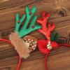 1Pc Christmas Cute Deer Antler Bell Plastic Headband for Holiday Parties, Living Room Window, Glass Door