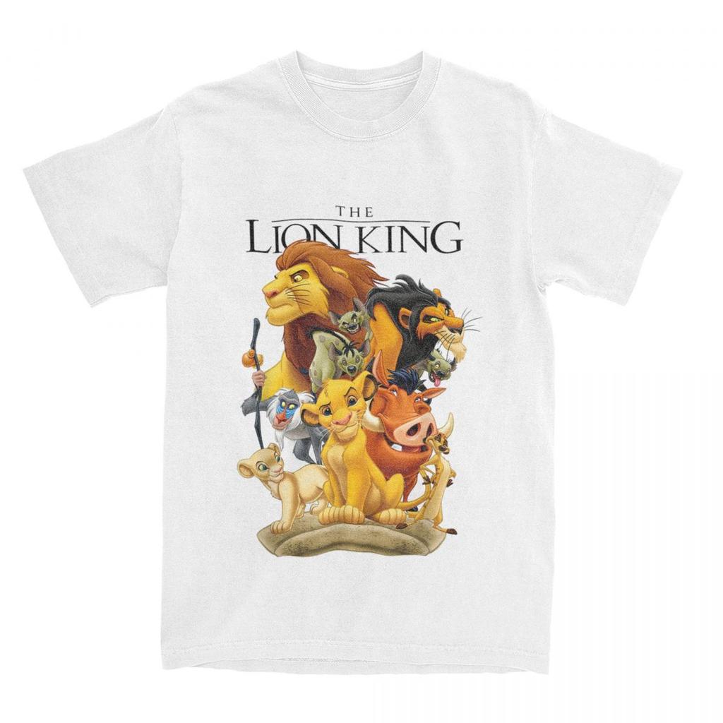Miniso T-shirt da donna Il Re Leone Cotone Maglietta Manica Corta Personaggi Terra del Orgoglio T-shirt Collo Rotondo Abbigliamento Taglie Forti