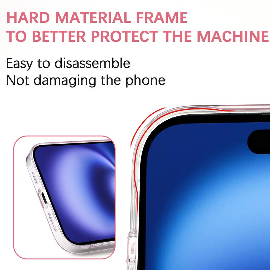 For iPhone 16 Pro Magnetic Case Compatible with MagSafe 1.0mm Ultra Thin PC Back Cover