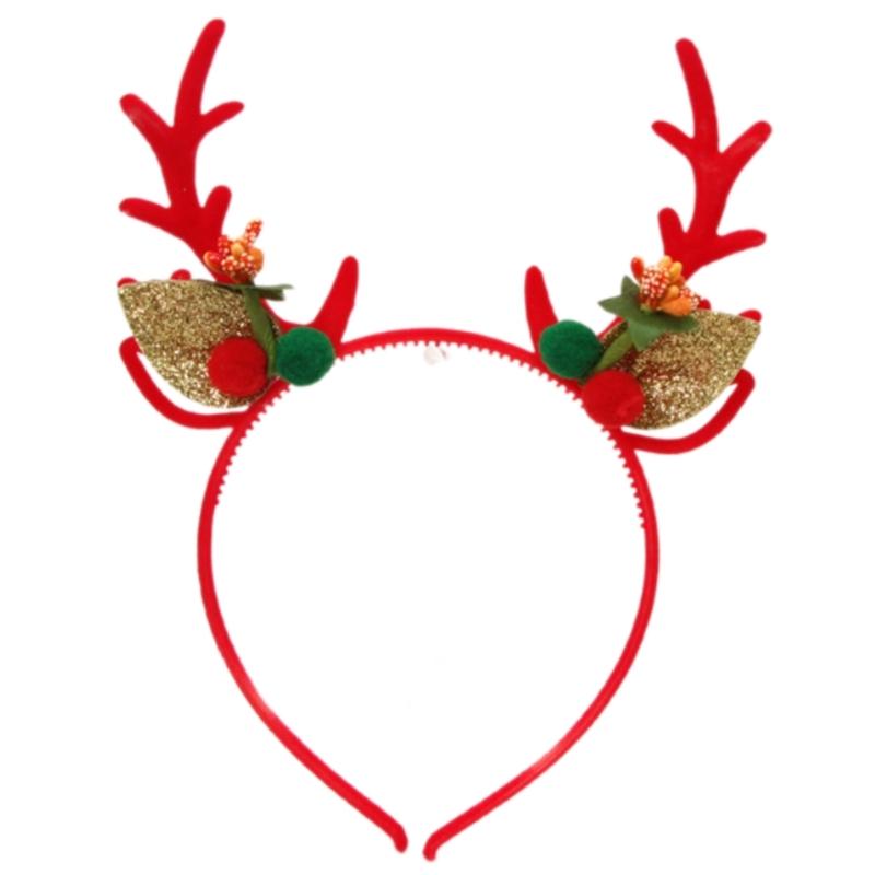 Christmas Reindeer Headband for All Age Party Accessories Deer Horn Hairhoop Festival Hairband Seasonal Costume Headwear
