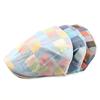 Gorras de Pescador Avanzadas Planas Vintage Cuadros Colores Contrastantes Sombrero de Hombre para Uso Diario