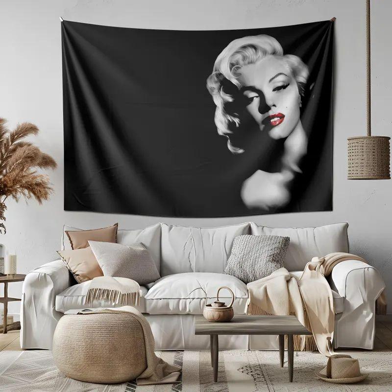 Tapestry of the iconic Marilyn Monroe poster 75x100 чёрный
