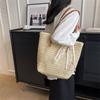 Niche Fashion Woven Silk Scarf Women's Shopping Bag Spring New Large-capacity Travel Tote Bag Shoulder Armpit Bag