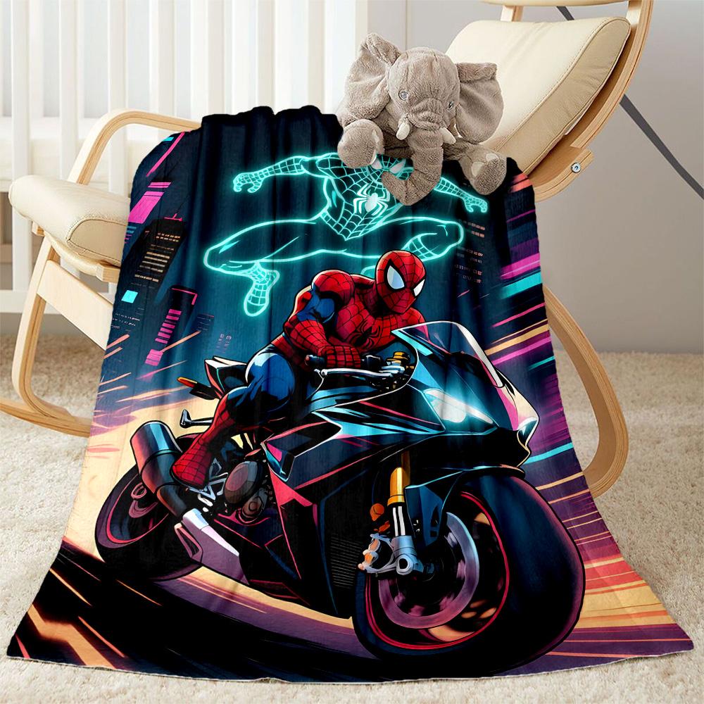 1pc Spider-Man Action Blanket Soft and Warm for Sofa Office Camping Travel Livingroom Great Gift for Friends and Family Comfortable