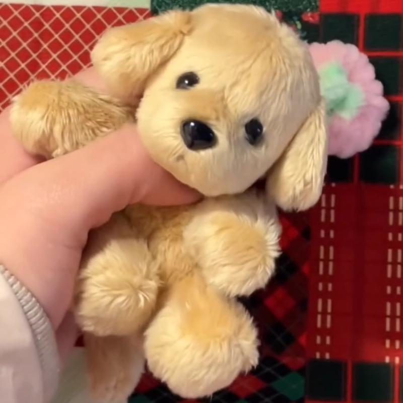 10 cm Plysj Liten Golden Retriever Hund Dekor Søt Nøkkelringkjede Dekor Håndvesketilbehør For Nøkkelring Jentegave Kvinner F